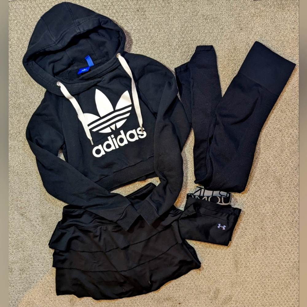 XS Black Workout Bundle Adidas Fabletics Under Armour Kyodan